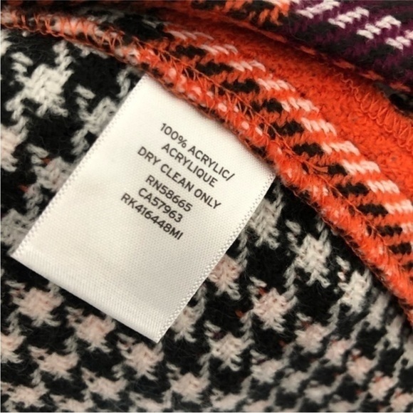 SUSHINA Pumpkin Burnt Orange Plaid Single Button Long Coatigan M - Picture 7 of 7